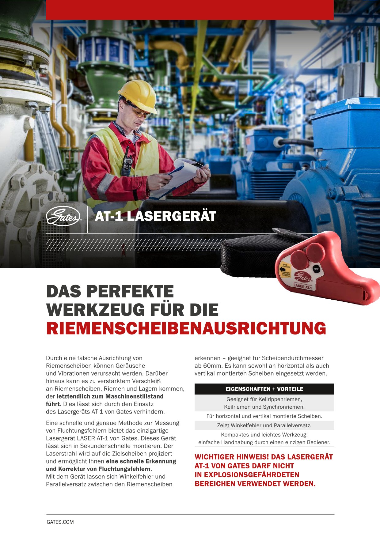 GATES AT-1 Laser für die Riemenscheibenausrichtung